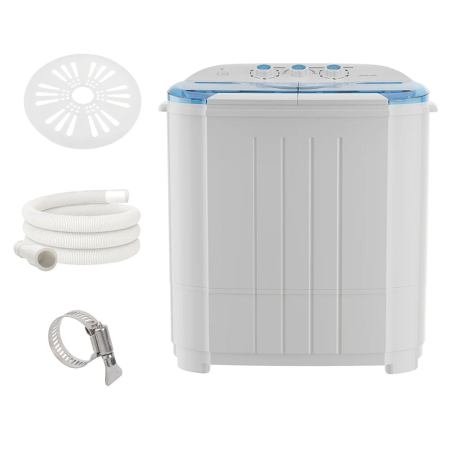 14.5 lb Portable Twin Tub Washing Machine with Spin Dryer for Apartments, RVs, Dorms & Small Spaces