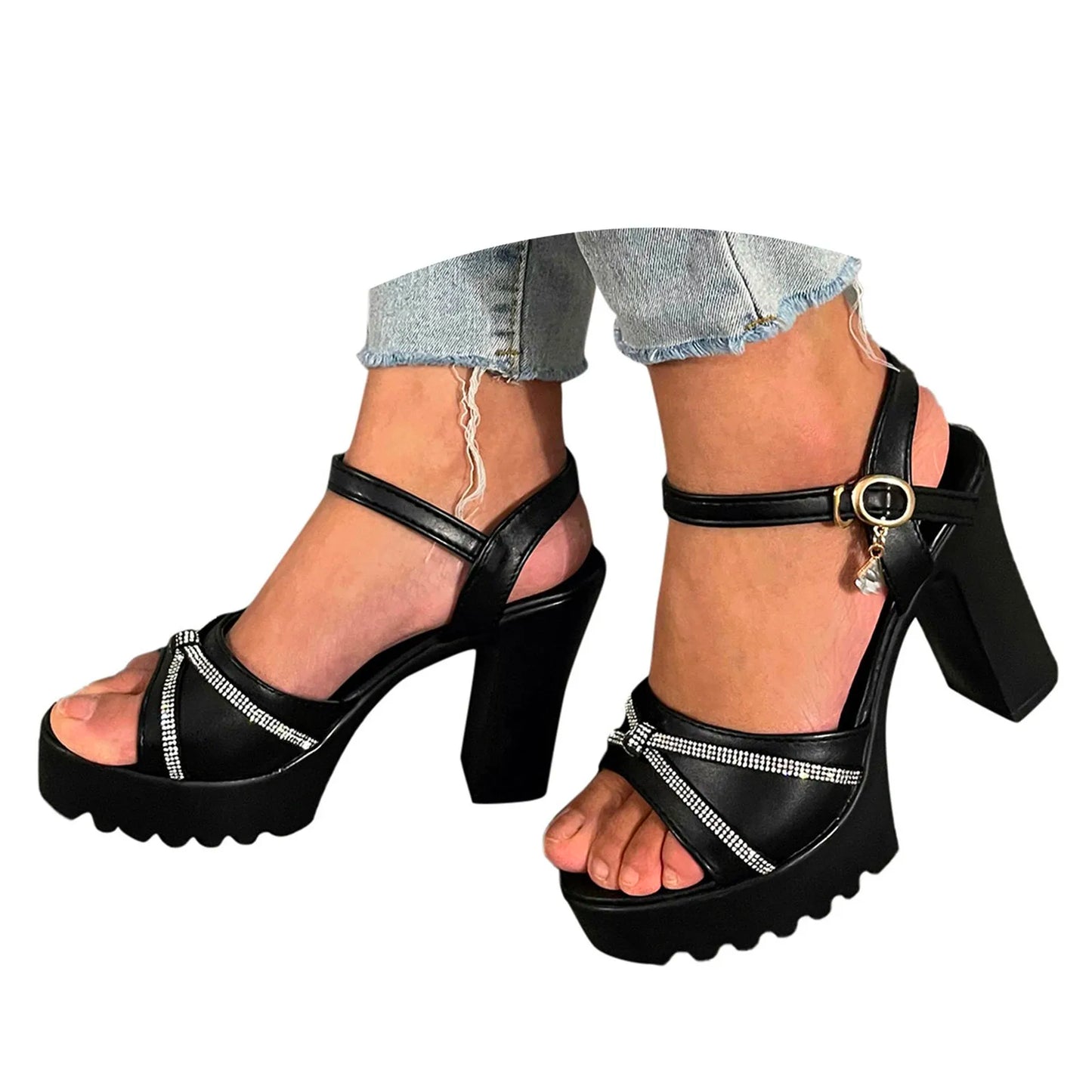 Elegant Chunky Heel Platform Sandals for Women