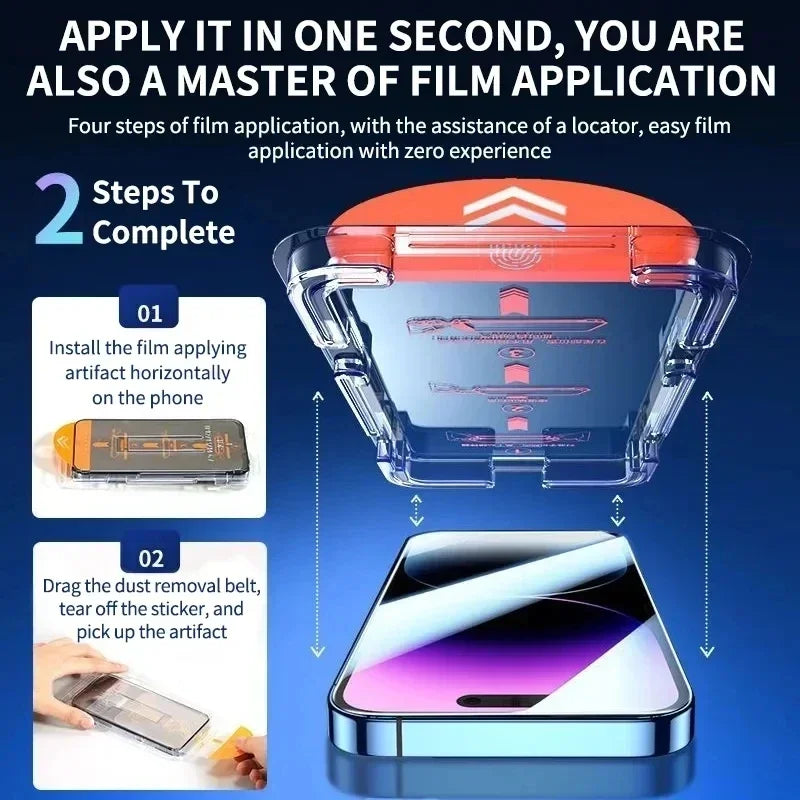 3PCS Privacy Tempered Glass Screen Protector for iPhone 14 15 16 17 Pro Max