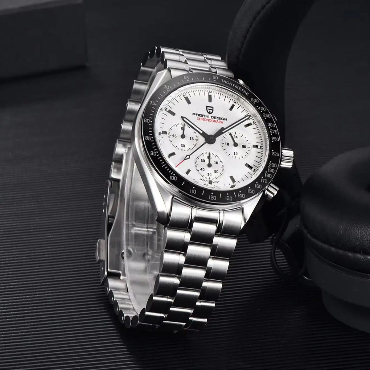 Men’s PAGANI DESIGN Watch – Stainless Steel Bracelet & Classic Round Dial