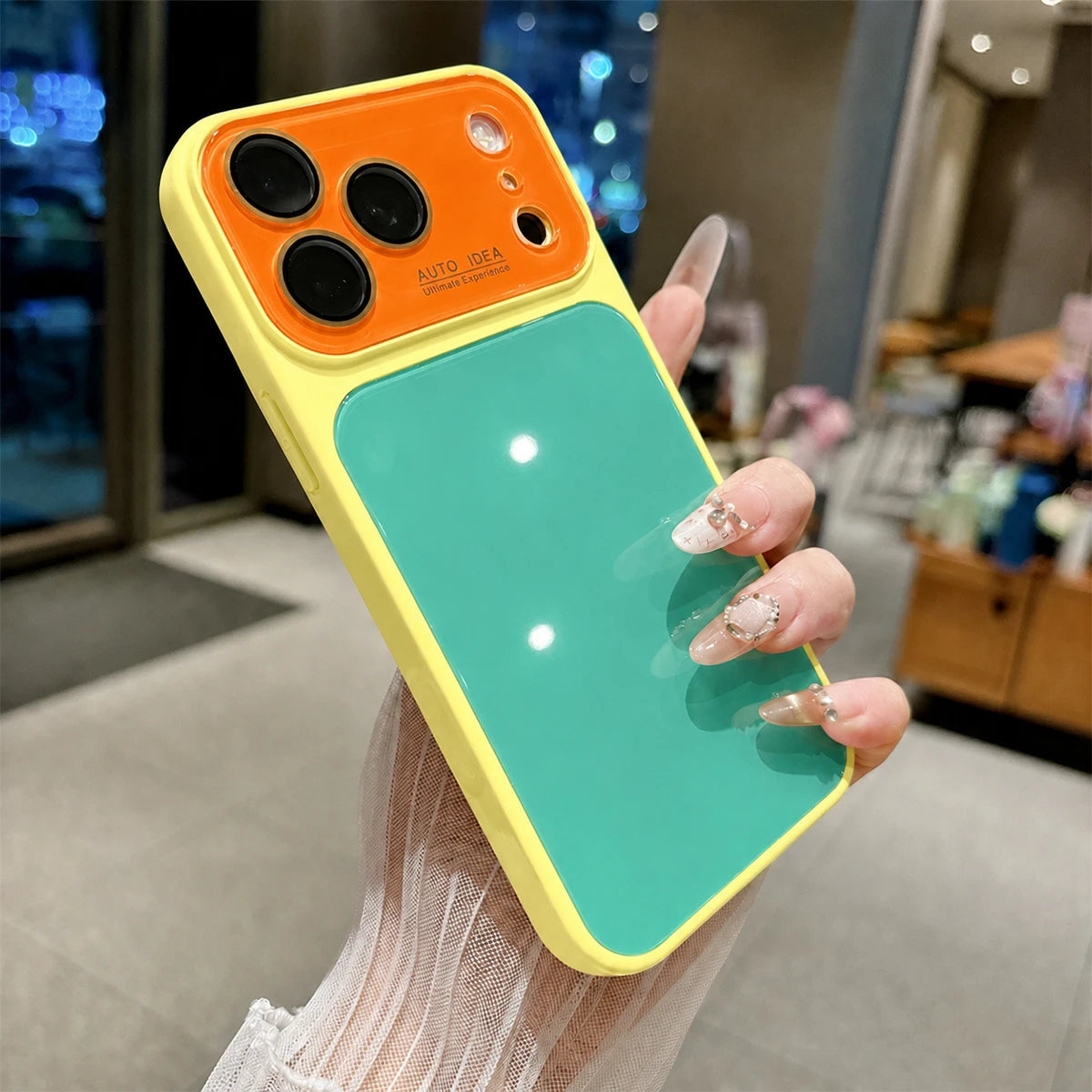 Vibrant Color-Block Protective Phone Case