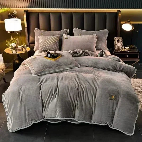 Luxury Milk Velvet Warm Duvet Cover Set