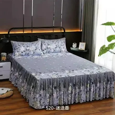 Bedroom Flat Sheets Bed Printed Fashion Modern Queen King Size Washed Cotton Comfortable Bedding Mattress Cover Bedspread New