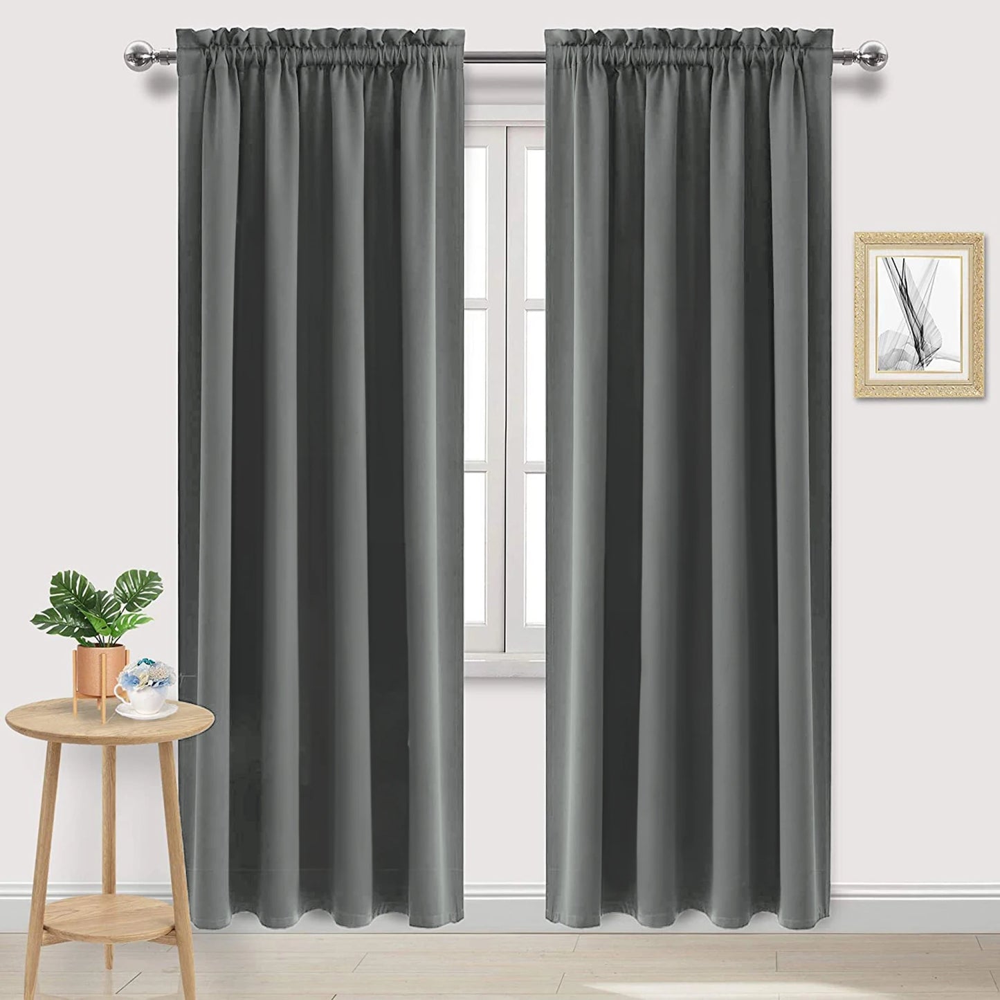 Modern Thermal Blackout Curtains .Elegant Room Darkening Window Panels