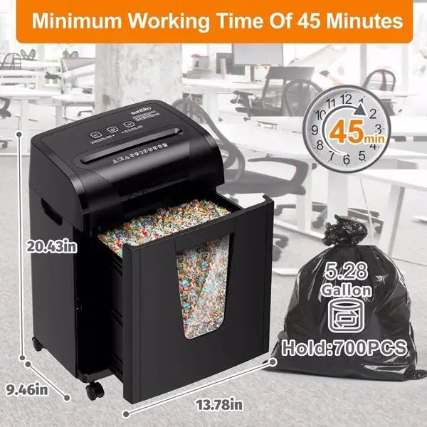 18-Sheet Cross-Cut Paper Shredder with P-4 Security Level