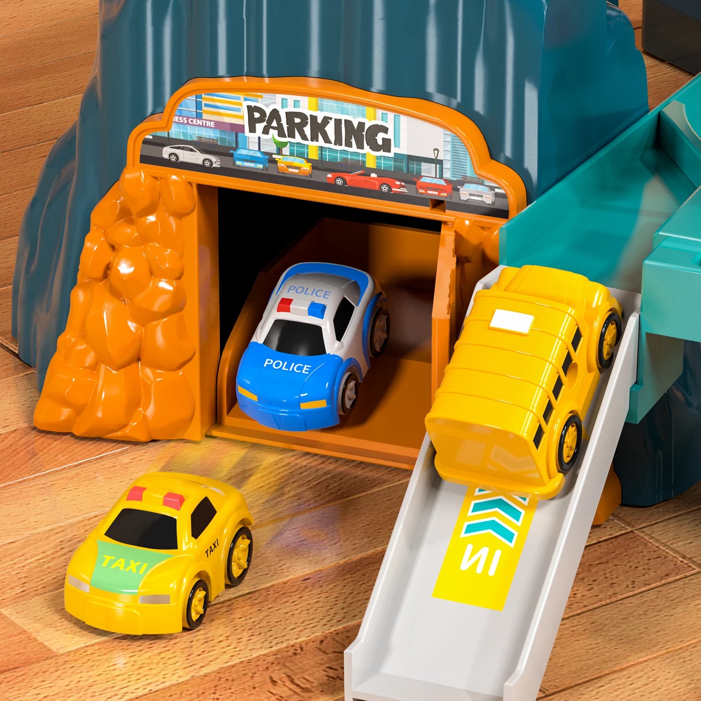 Boys Dinosaur Race Track Playset - Dinosaur Rolling Hill Car Track Cars Ramp Track Toys Toys Mountain Track, Mini Cars For Kids