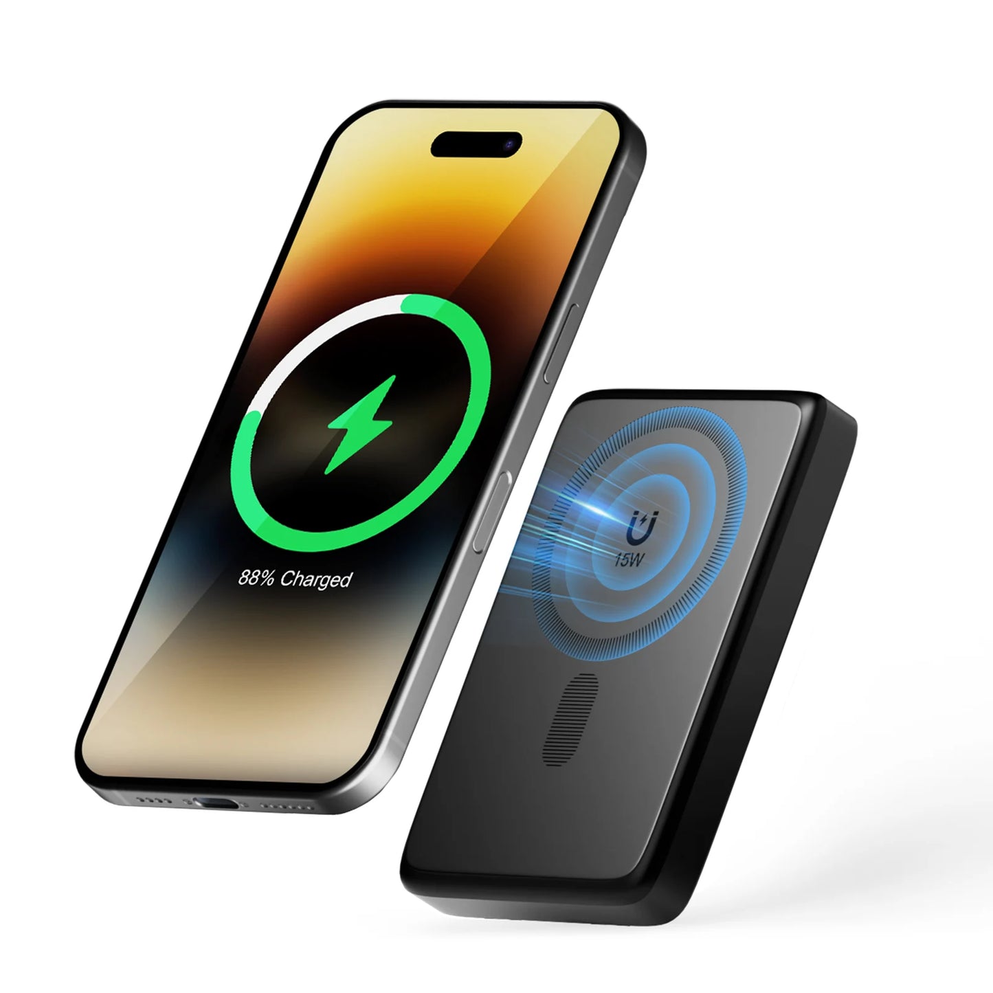 15W Foldable 3-in-1 Wireless Charging Station, Fast Charging Stand for iPhone, Apple Watch & AirPods, Portable Magnetic Charging Dock