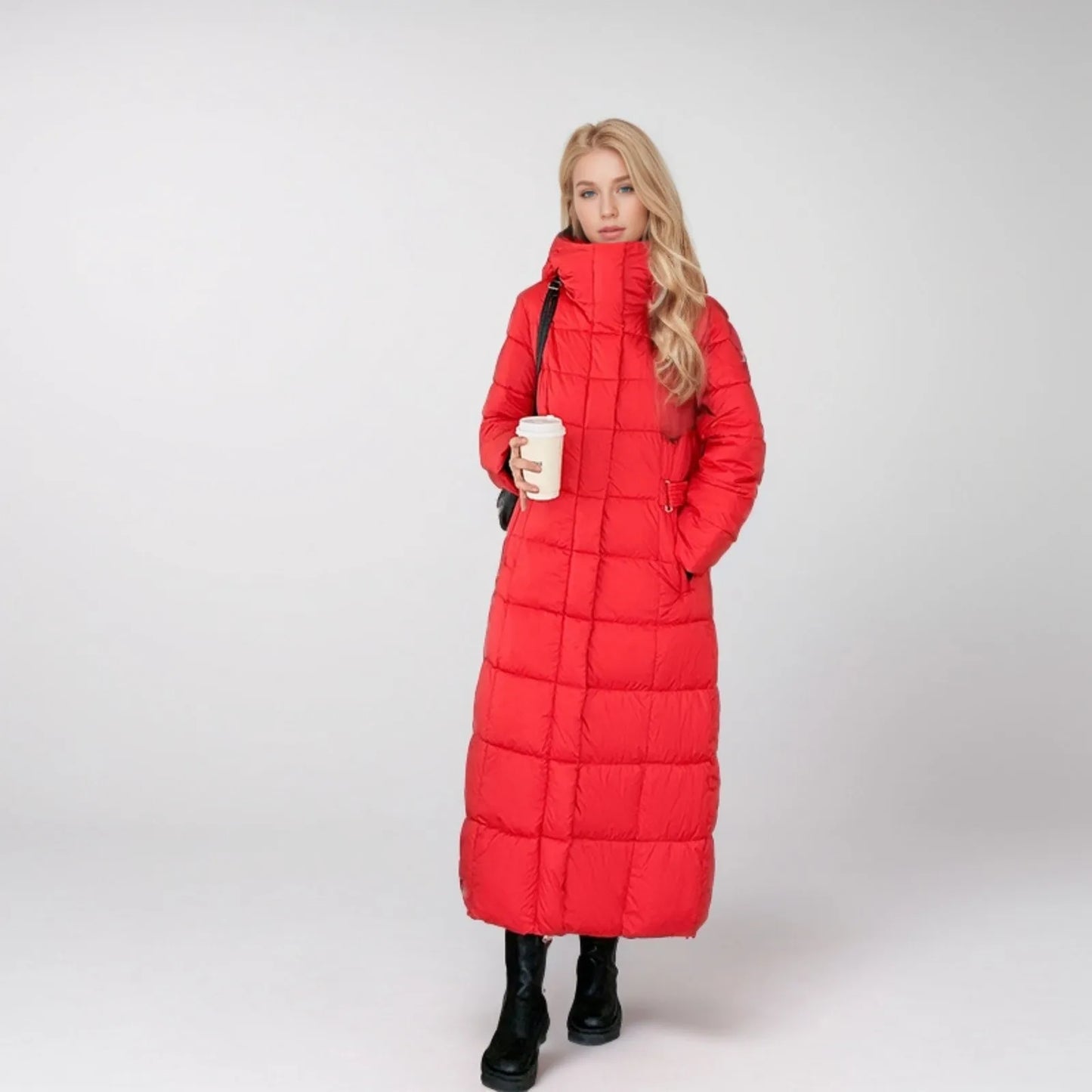 Black Winter Coat 2024 New Women's Thick Cotton Parka Jacket Korean Oversized Loose Hooded Coats Female Casual Long Overcoat