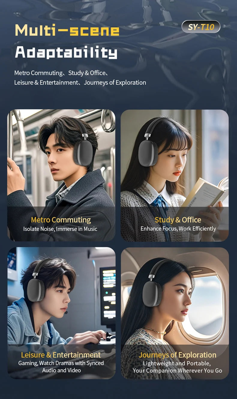 Wireless Bluetooth Over-Ear Headphones with Premium Sound