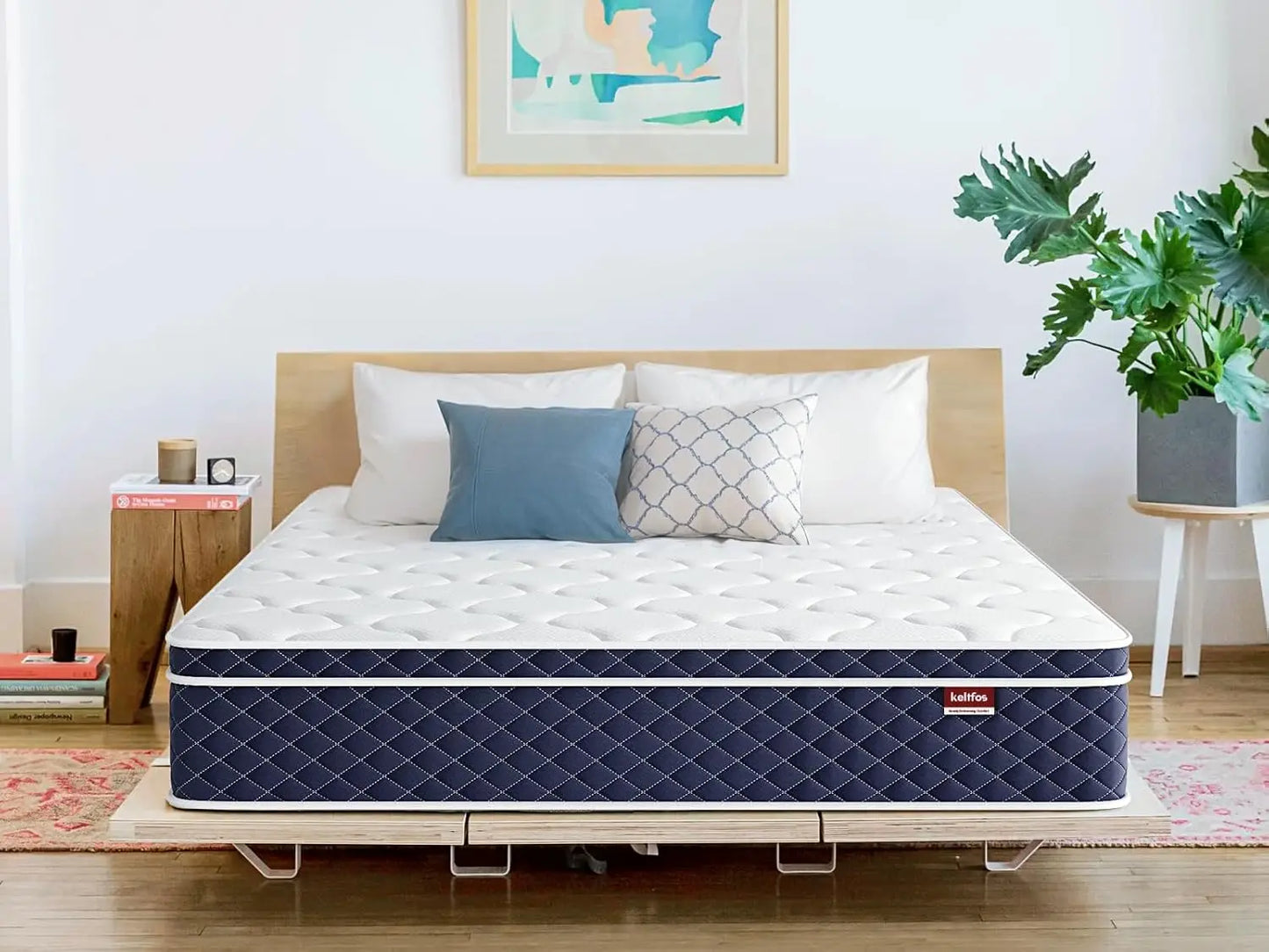 Full Size Mattress 14 Inch Medium Firm Targeted for Side Back Sleepers 4 Layer Gel Memory Foam Hybrid Mattress Cooling Top for P