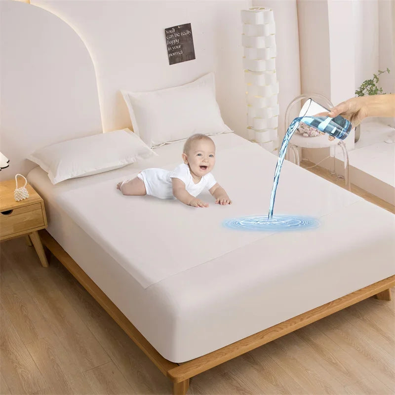 Waterproof Mattress Protector Cover. Soft Breathable TPU Bed Cover
