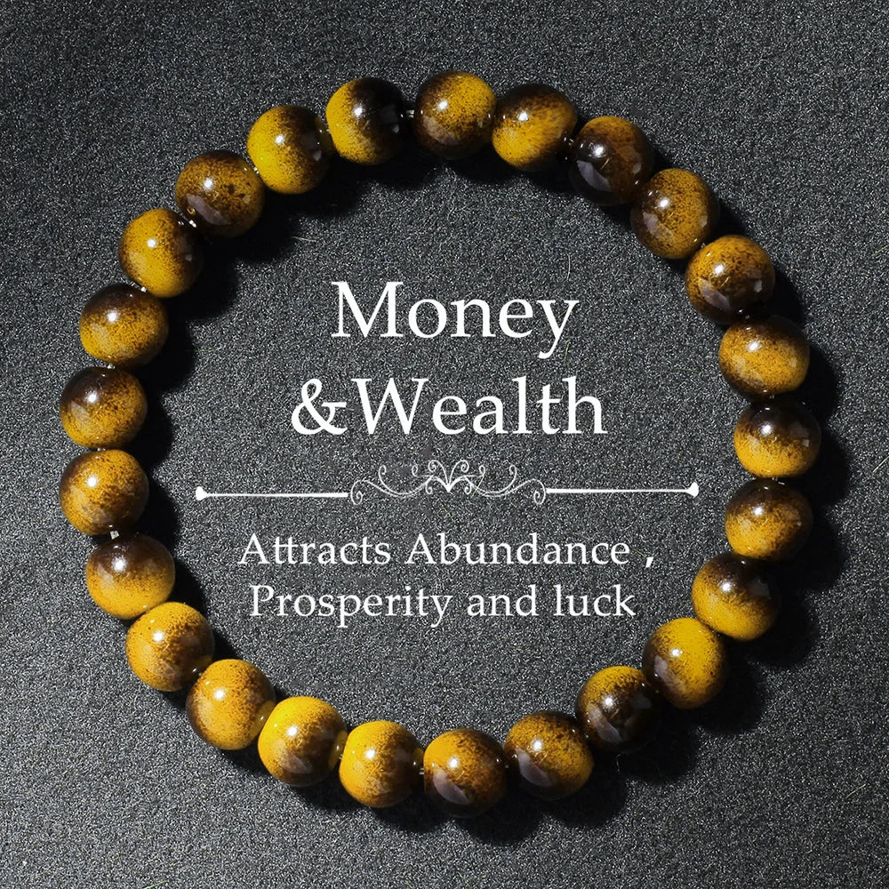 Multicolor Tiger’s Eye Style Beaded Bracelet
