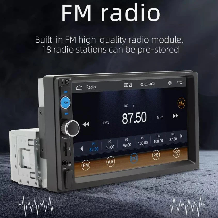 7-Inch Single DIN Touchscreen Car Stereo .Wireless CarPlay, Android Auto, Bluetooth & Backup Camera Support