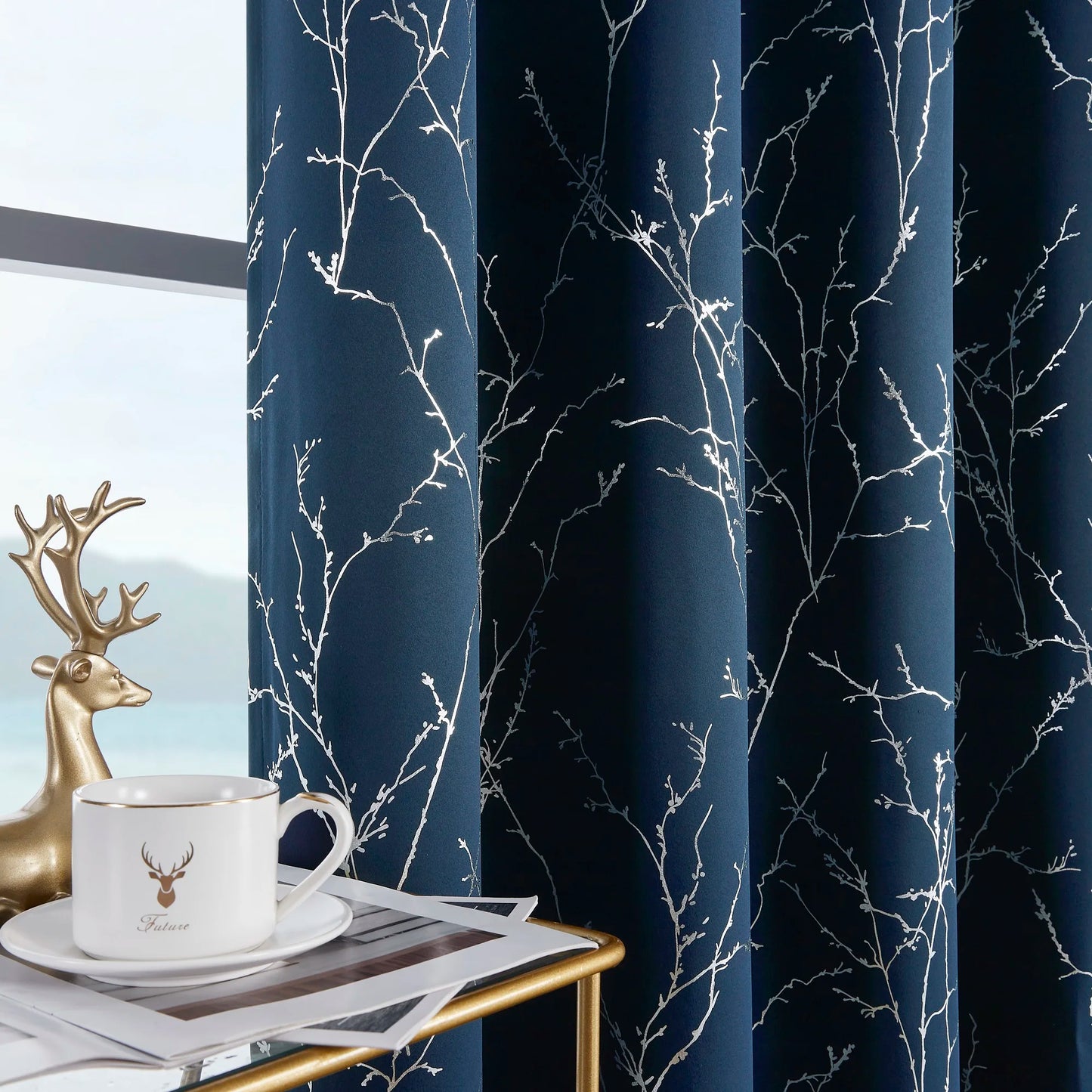 Pack of 2 Blackout Thermal Insulated Curtains
