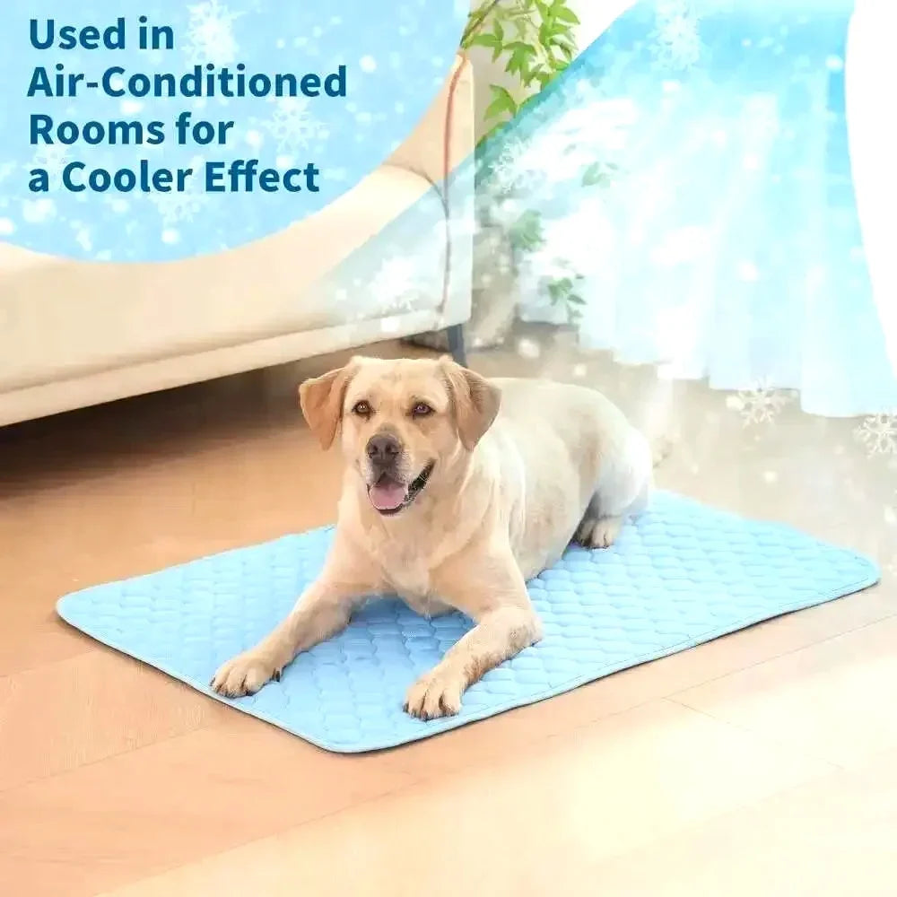 Ice Silk Cooling Dog & Cat Mat | Breathable Summer Cooling Pad for Pets