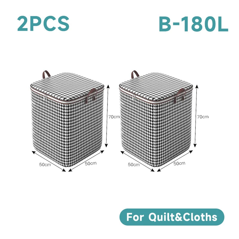 Large Woven Storage Baskets with Lids for Laundry & Home Organization