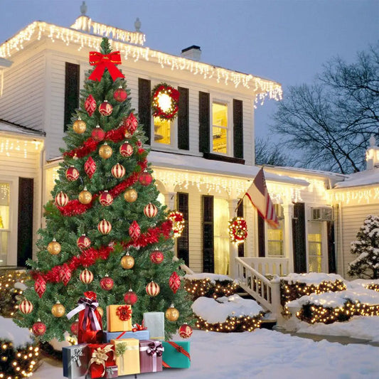 5ft Artificial Christmas Tree With Iron Base Pencil Tree