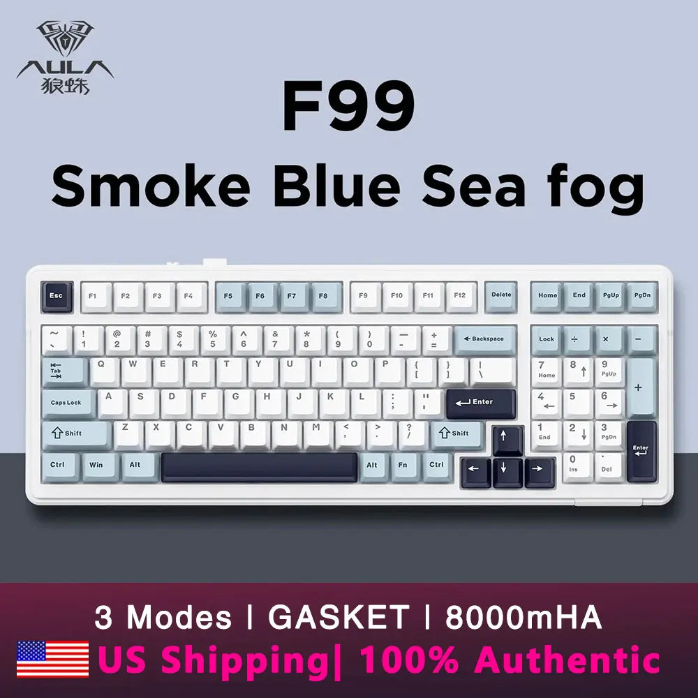 AULA F99 Wireless Mechanical Keyboard .Tri-Mode RGB Hot-Swappable Gaming Keyboard