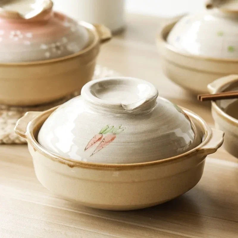 Ceramic Crock Pot Casserole Dish with Lid | Soup & Stew Cooking Pot