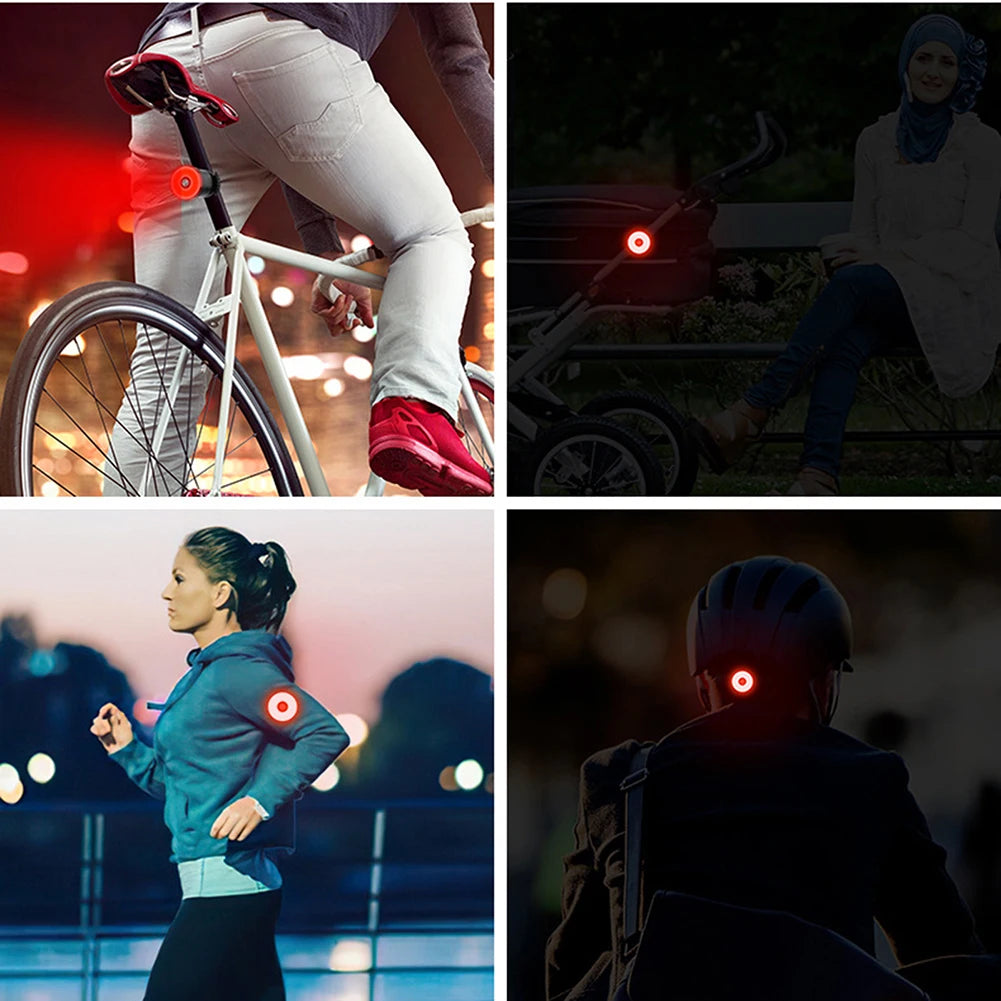 LED Bicycle Taillight 5 Modes Rechargeable Mountain Bike Safety Rear Lights Smart Brake Sensing Waterproof Cycling Accessories