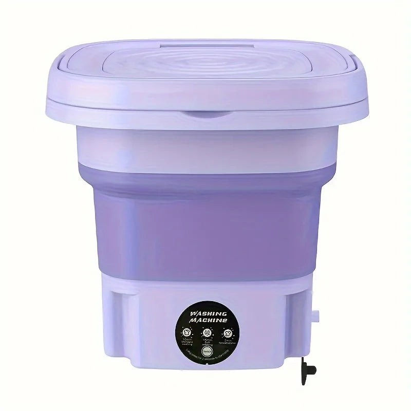 1 portable mini washing machine - 8-liter capacity, 3 deep cleaning modes, suitable for underwear, apartments, camping