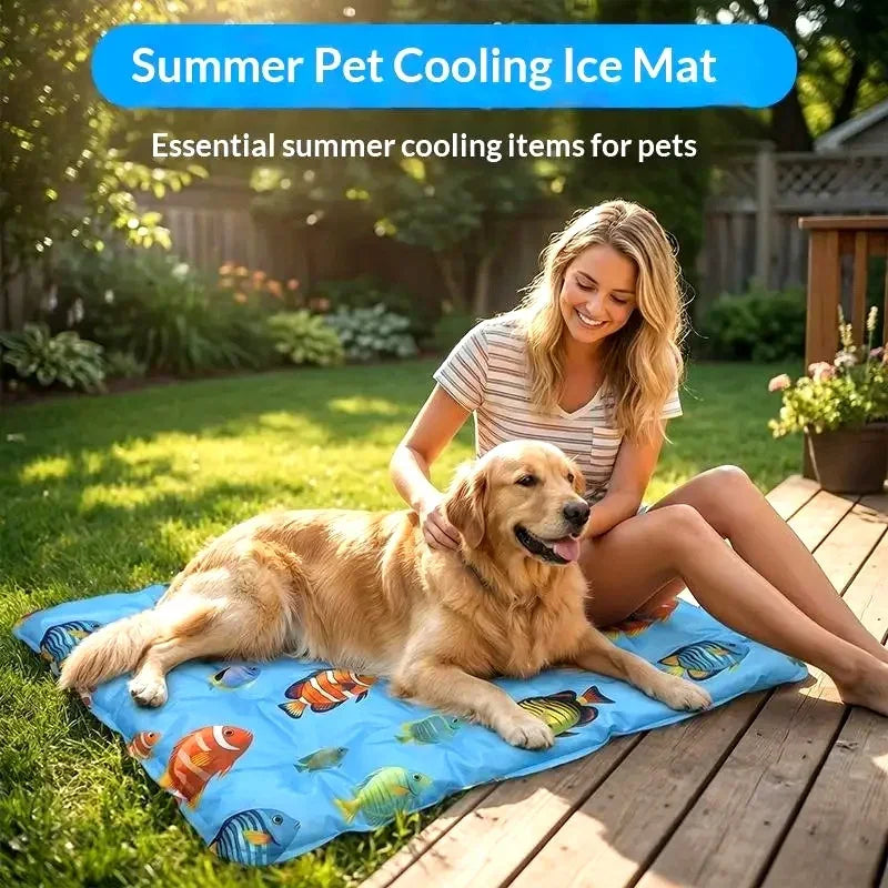 Self-Cooling Gel Pet Mat for Dogs & Cats.Washable Breathable Summer Cooling Pad