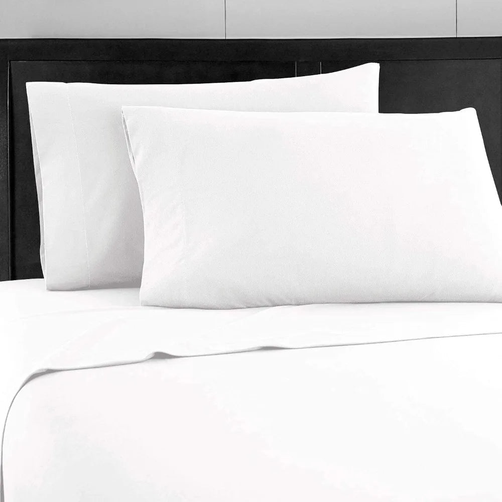 Queen Size 5 Piece Bed in a Bag White Pinch Pleated Comforter Set with Sheets,100% Cotton Set Includes - Comforter, 1 Flat Sheet
