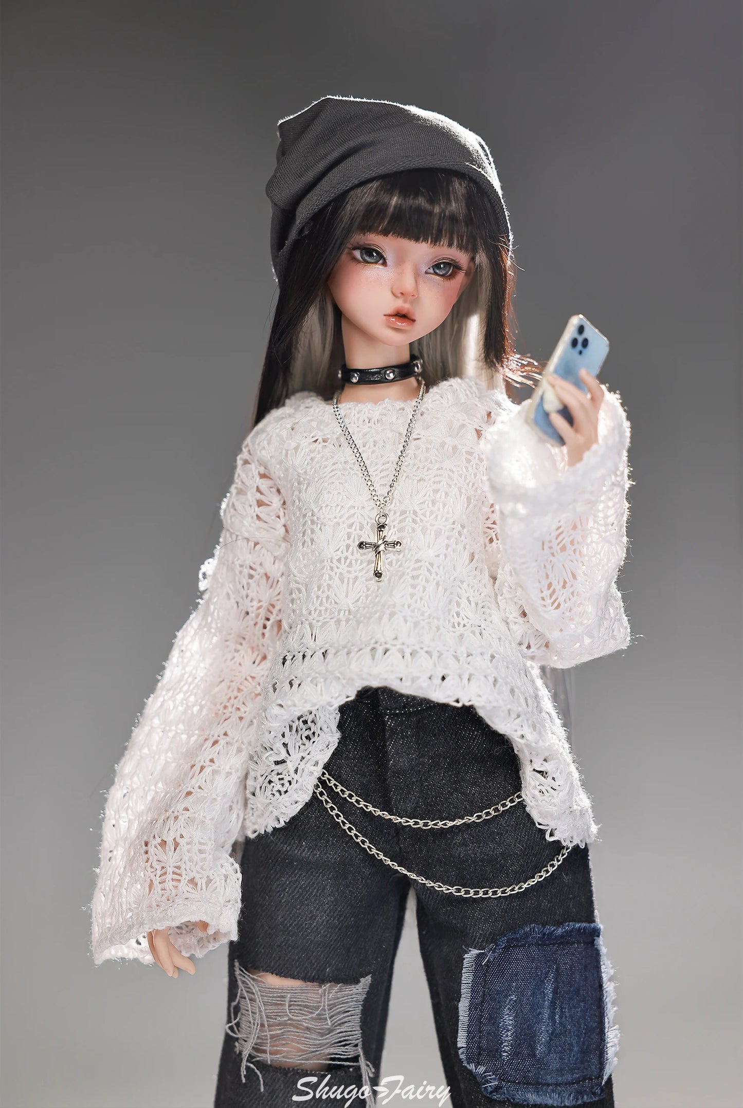Lena F Bjd Doll 1/4 Bariy Body Lazy Pure Modern Street Daily Outfit Toys Korean Cool Music Producer Resin Shugafairy Full Set