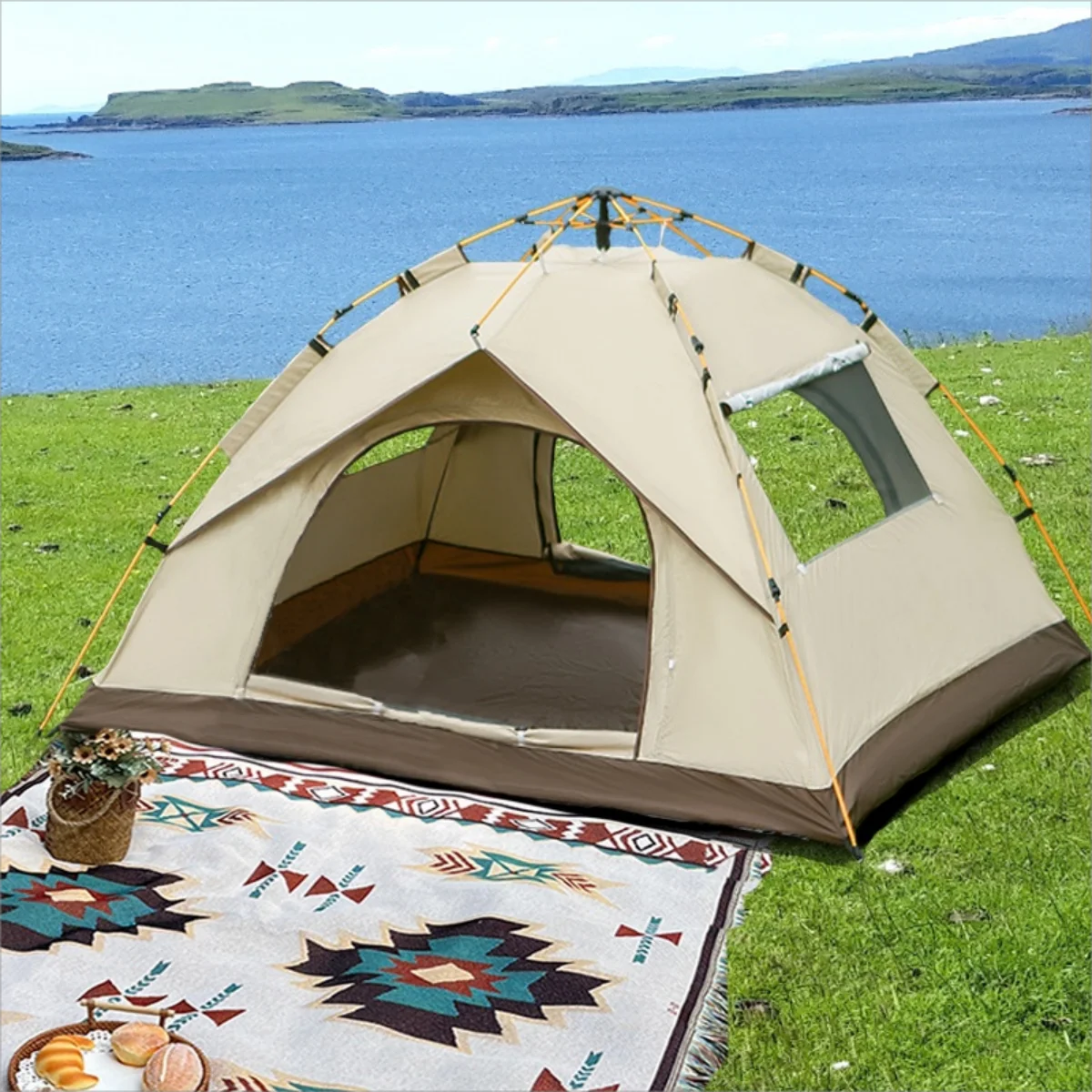 Outdoor Sunshade Camping Tent – Spacious Weather-Resistant Shelter for Camping, Beach & Outdoor Adventures