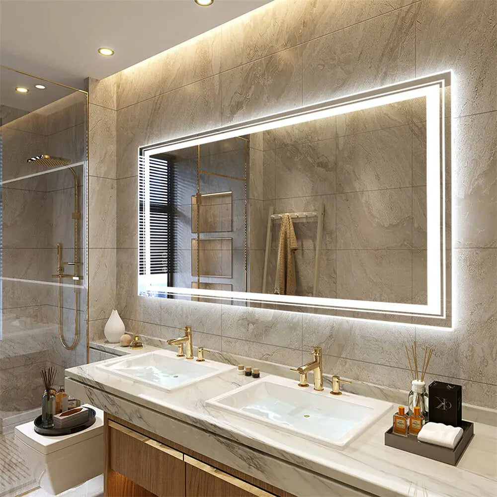 41 Inch LED Lighted Mirror Vanity With Anti Fog Touch Switch