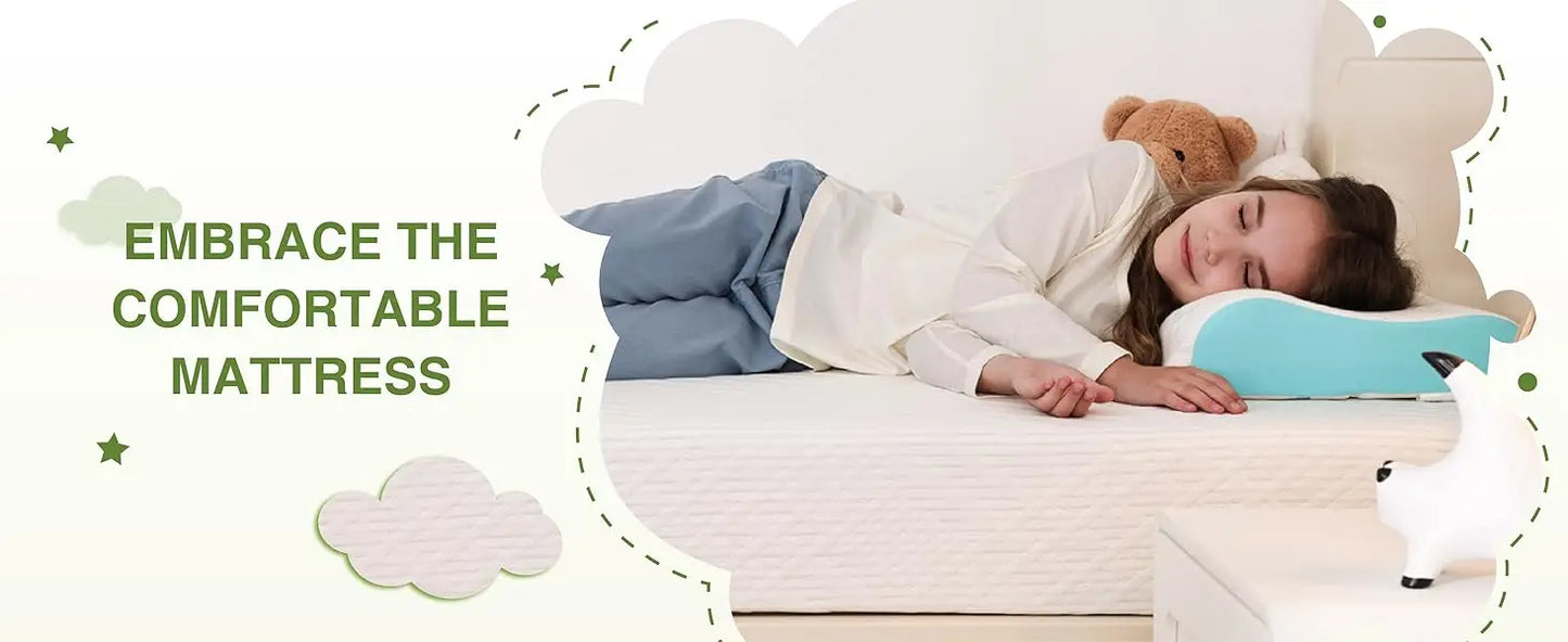 Twin Mattress in a Box 6 inch Mattresses for Kids Bed Single Size Daybed Individual Bunk Memory Foam Medium Firm