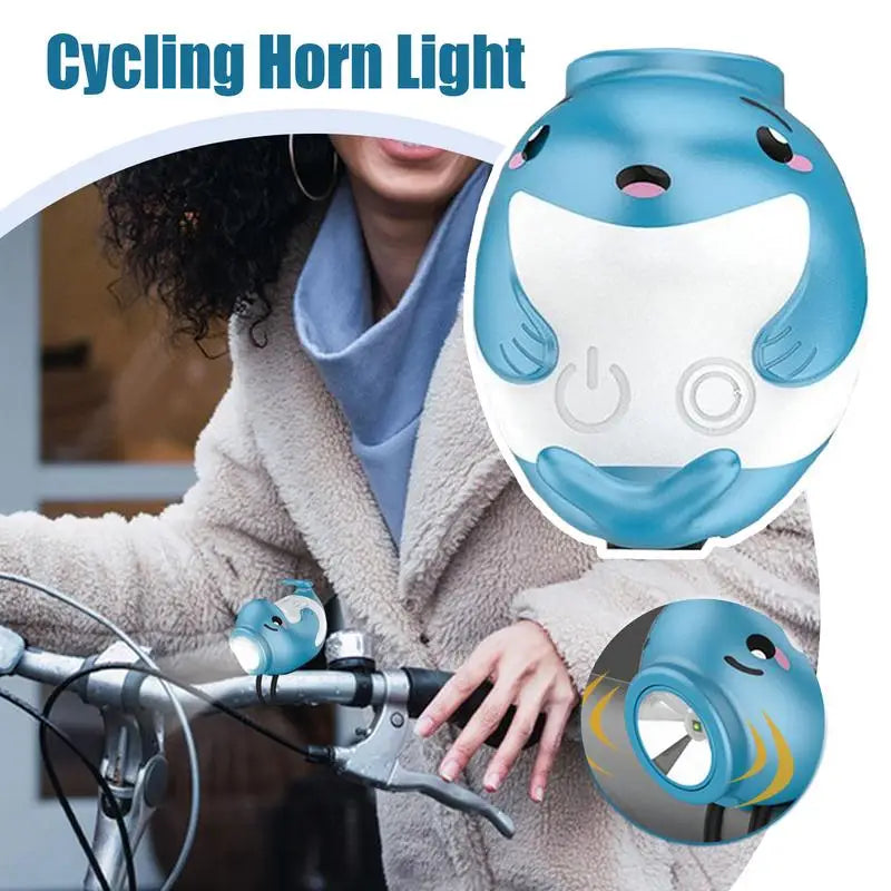 Cycling Lights Horn Waterproof Whale LED Bike Lamp Safety