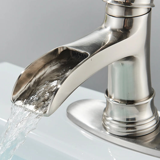 Waterfall Faucet Oil Rubbed Bronze Single Handle Lavatory
