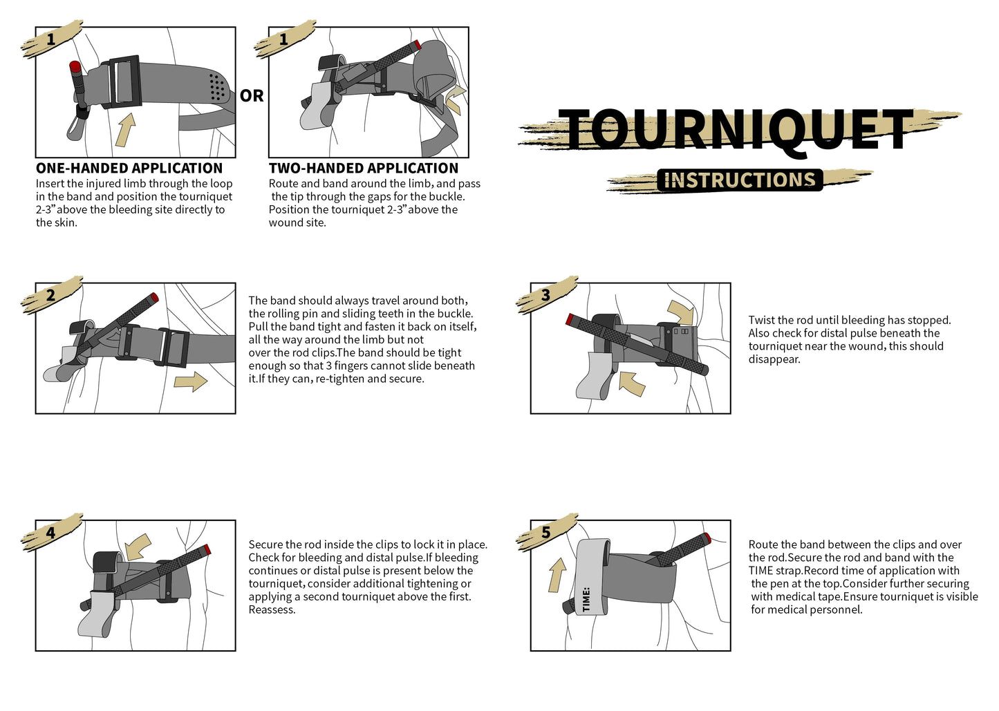 Tactical Emergency Tourniquet – Outdoor First Aid Bleeding Control Survival Gear