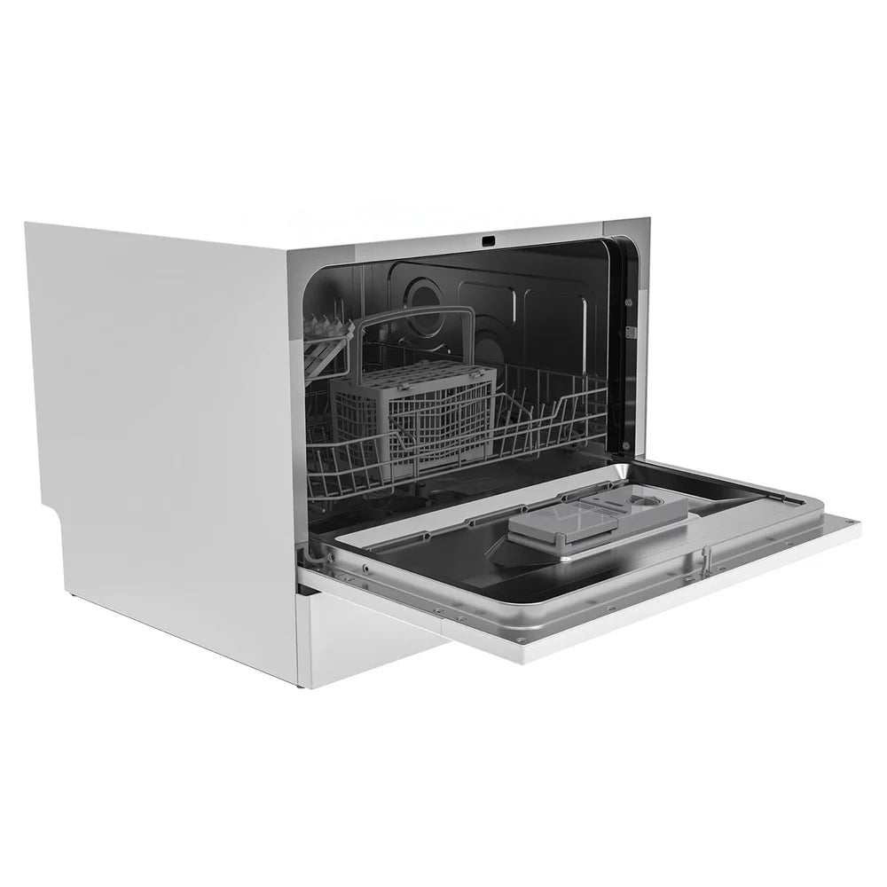 Compact Countertop Dishwasher with Electronic Controls 2 Programs Heavy Normal Small Kitchens Apartments RV Efficient Water