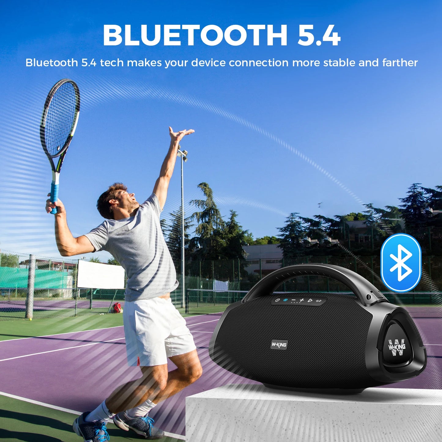 W-KING X20S 140W Bluetooth Speaker .Portable Waterproof Boombox with Deep Bass & Extended Battery Life