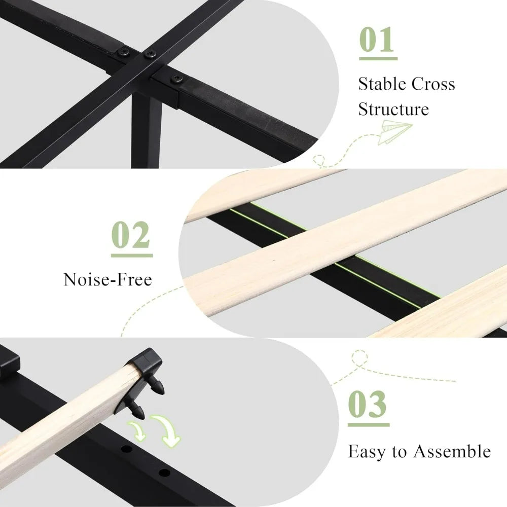 "king-size upholstered bed with 4 storage drawers, tufted wingback headboard and built-in charging station"