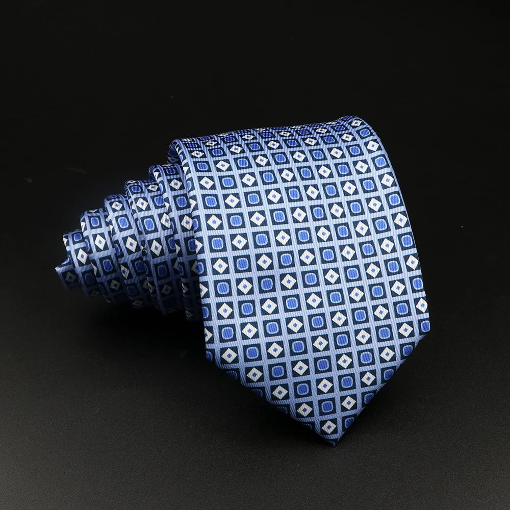 51 Styles Men's Silk Ties Jacquard Striped Plaid Floral Necktie Accessories Daily Wear Shirt Suit Cravat Wedding Party Gift