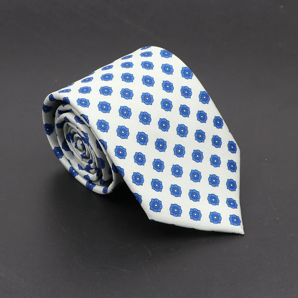 Luxury Floral & Paisley Men’s Silk Necktie .Wedding & Business Tie
