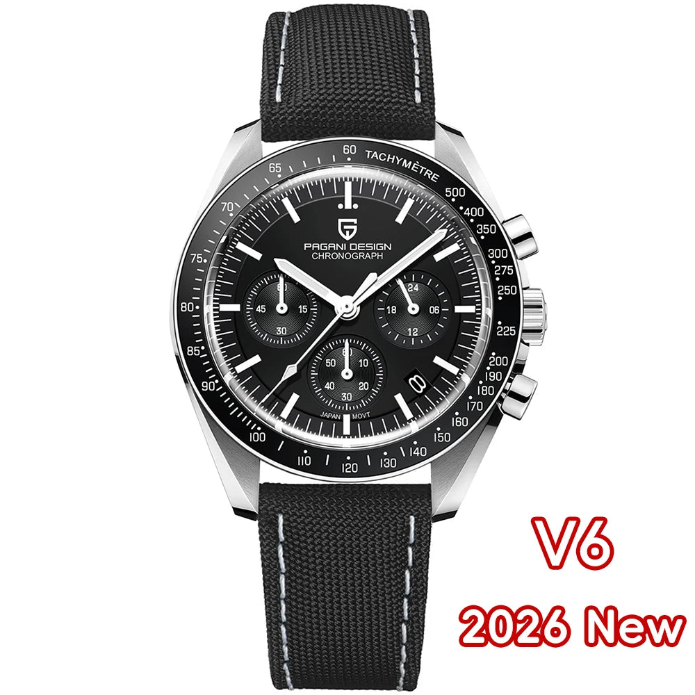Men’s PAGANI DESIGN Watch – Stainless Steel Bracelet & Classic Round Dial