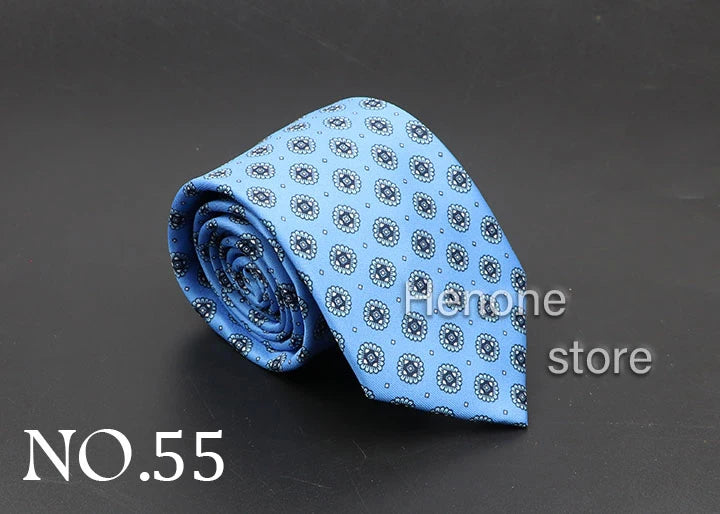 Luxury Floral & Paisley Men’s Silk Necktie .Wedding & Business Tie