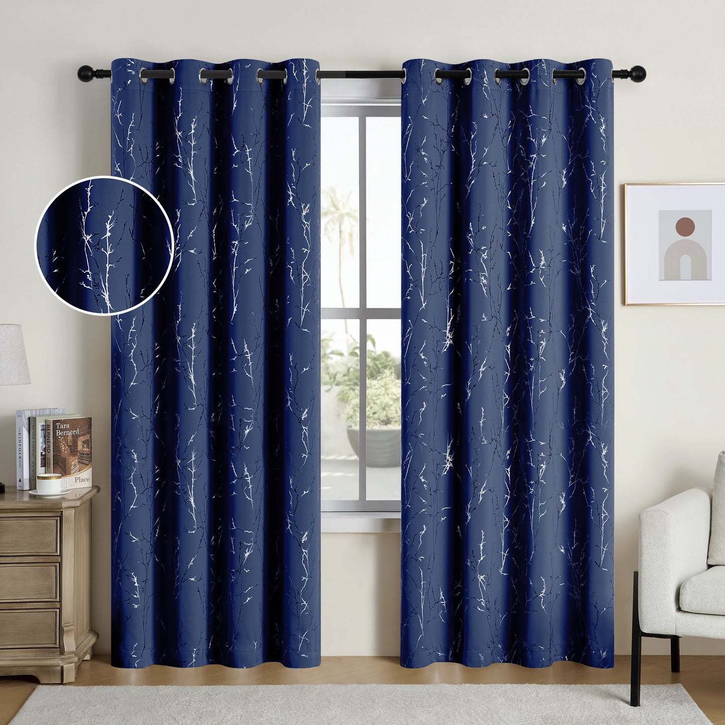 Pack of 2 Blackout Thermal Insulated Curtains