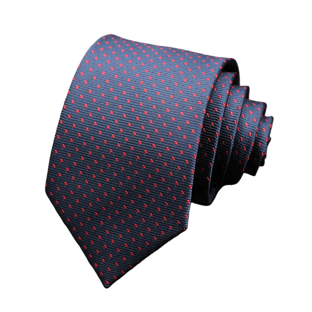 Men’s Classic 7cm Polka Dot Necktie. Luxury Business, Wedding & Formal Dress Tie