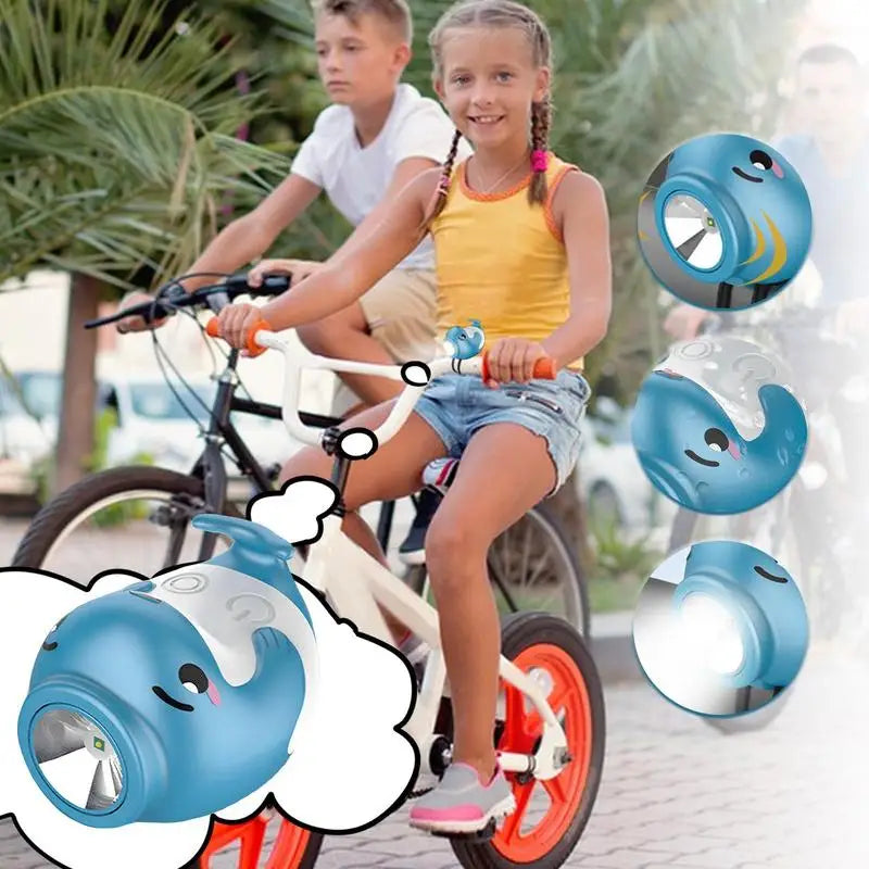 Cycling Lights Horn Waterproof Whale LED Bike Lamp Safety