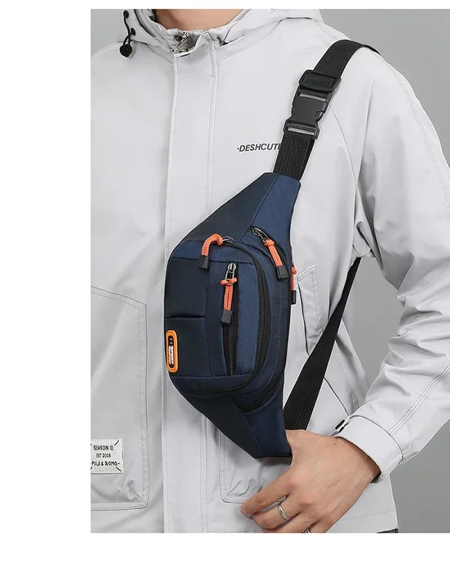 Oxford Waterproof Waist Bag. Unisex Crossbody Belt Bag for Travel, Hiking & Everyday Carry