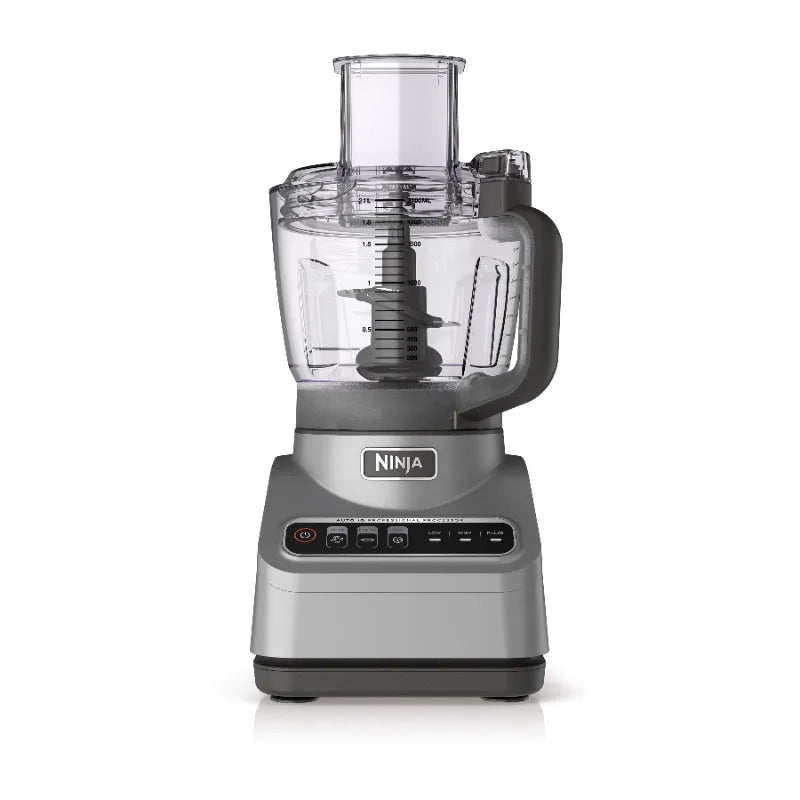 Ninja Professional Food Processor, 850 Watts, 9-Cup Capacity, Auto-iQ Preset Programs, Silver
