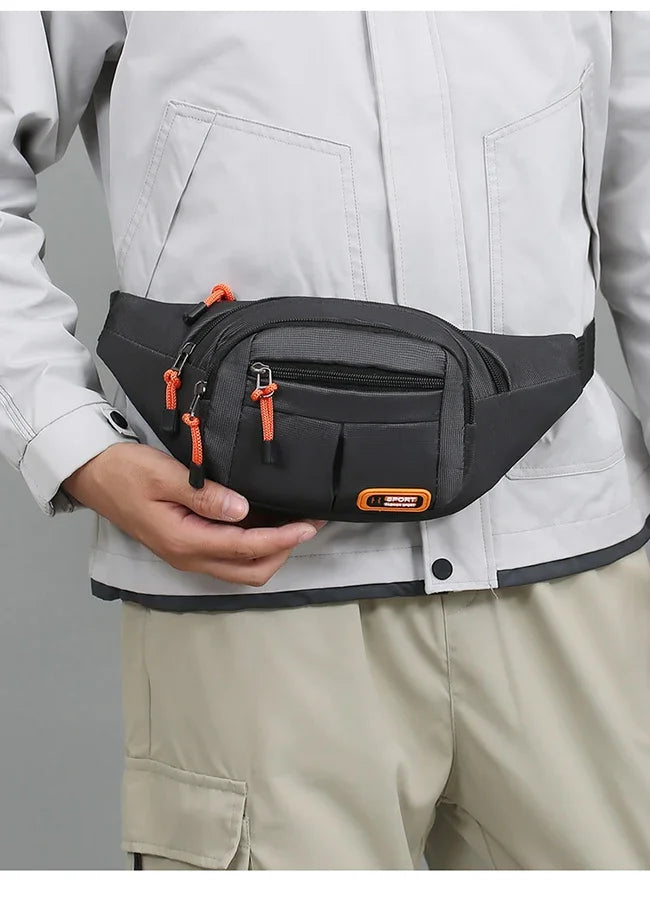 Oxford Waterproof Mobile Waist Bag . Unisex Crossbody Belt Bag for Travel, Hiking & Everyday Use