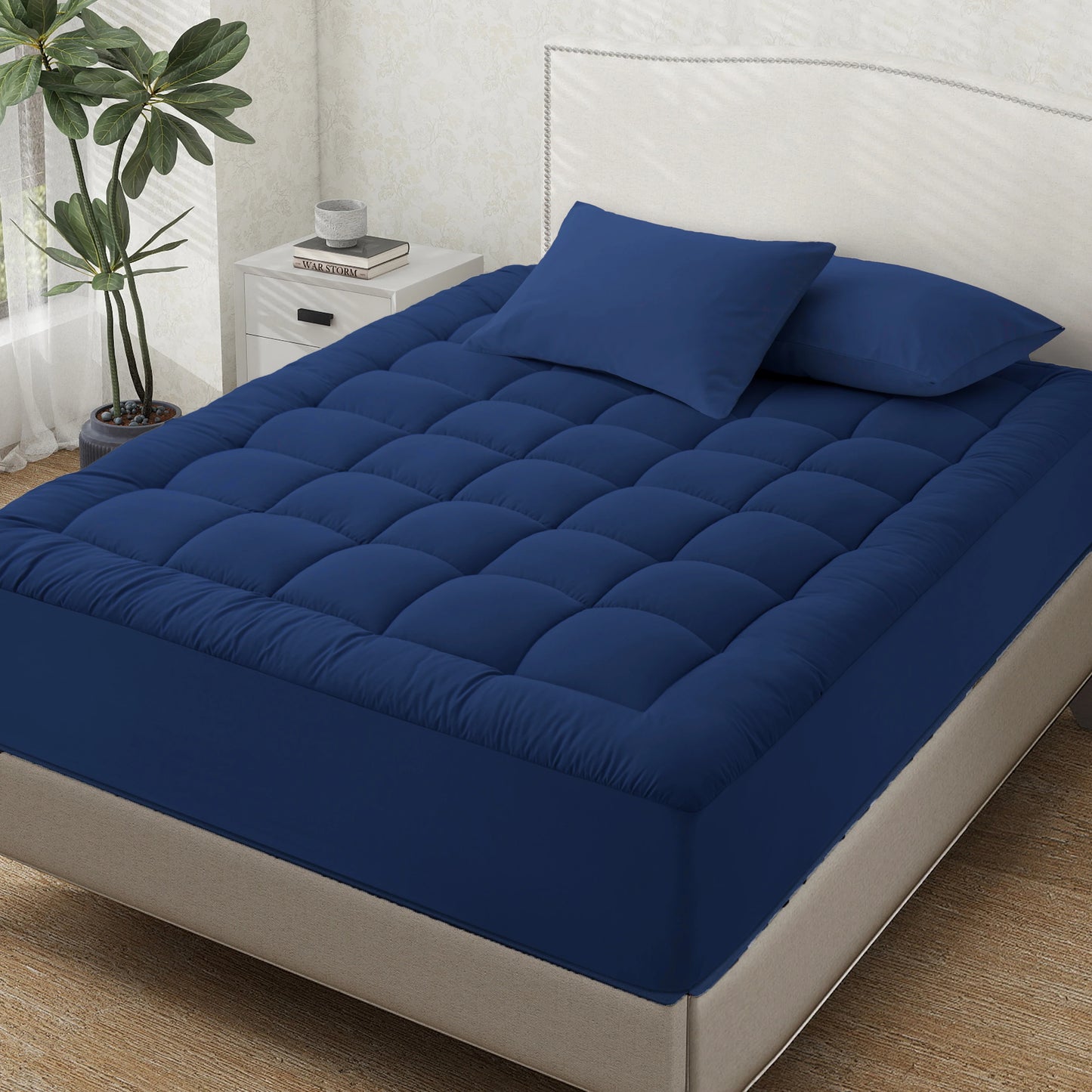 Cooling Mattress Pad Quilted Fitted Deep Pocket Protector