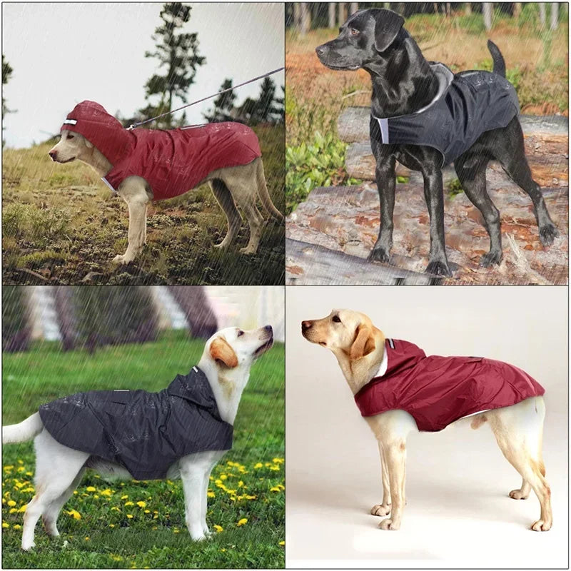 Hooded Waterproof Dog Raincoat Jacket