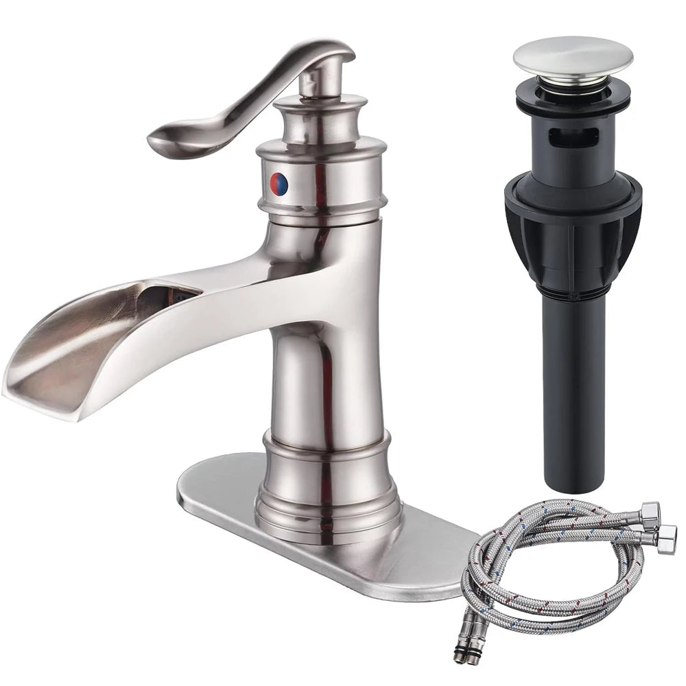 Waterfall Faucet Oil Rubbed Bronze Single Handle Lavatory